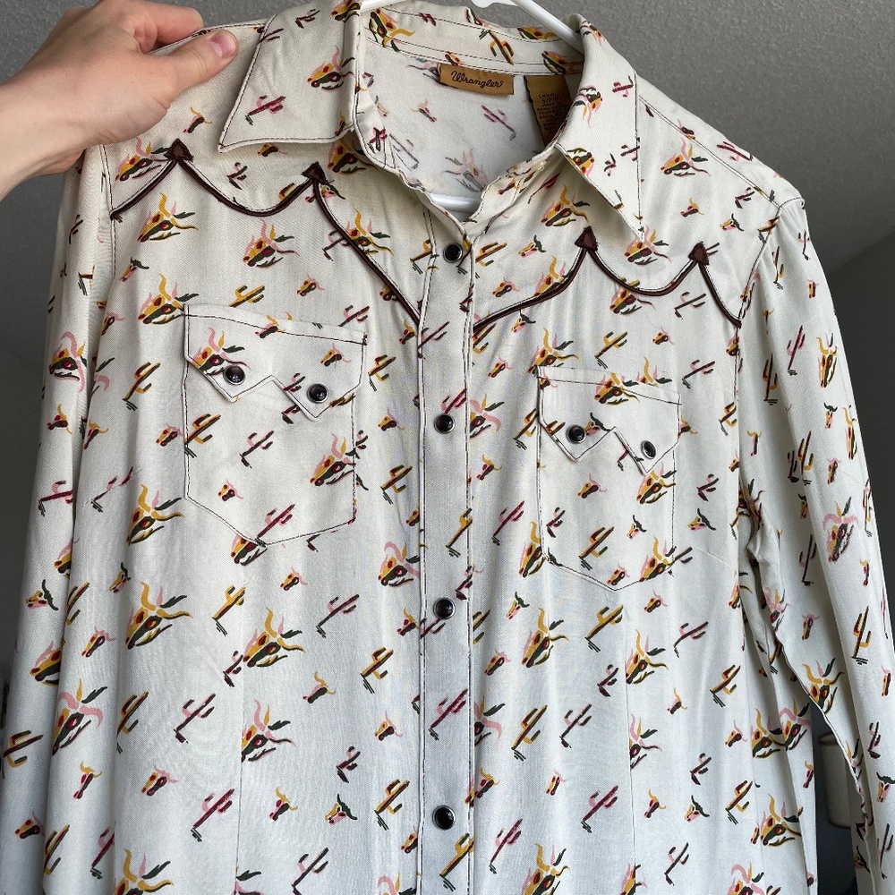 Patterned Wrangler Button-down